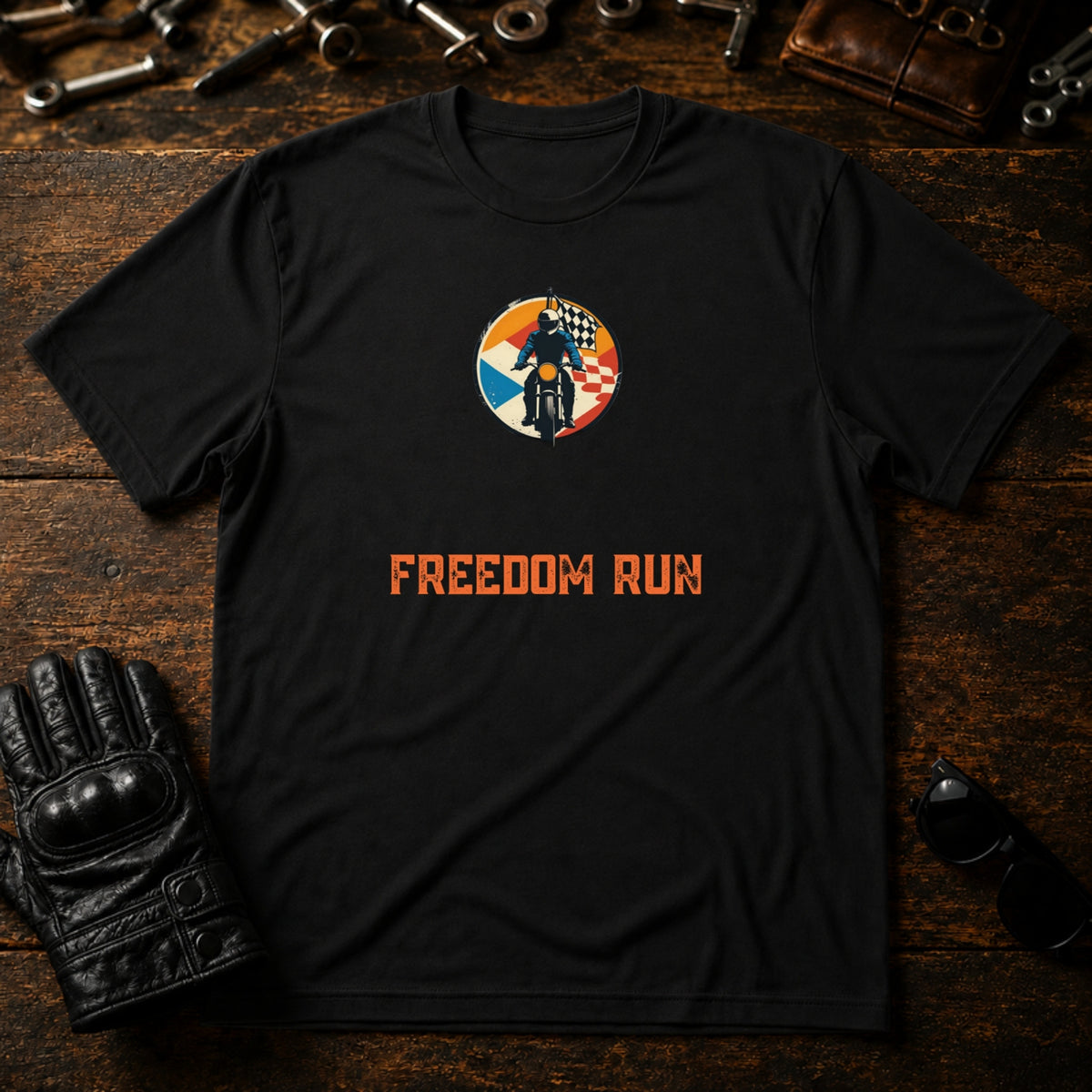 Solo Rider Badge T-Shirt - mockup 1 black