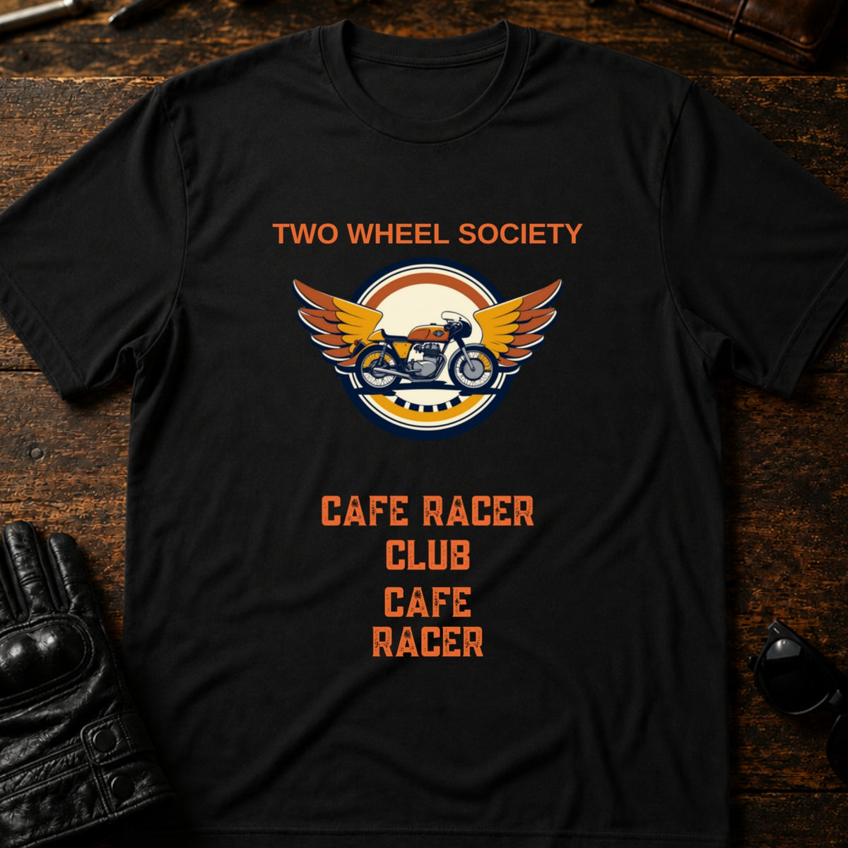 Cafe Racer Emblem T-Shirt, black