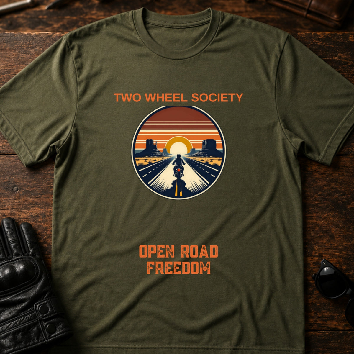 Open Road Freedom T-Shirt, military green
