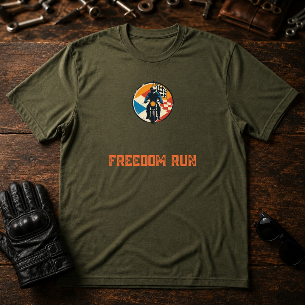 Solo Rider Badge T-Shirt - mockup 2 military green