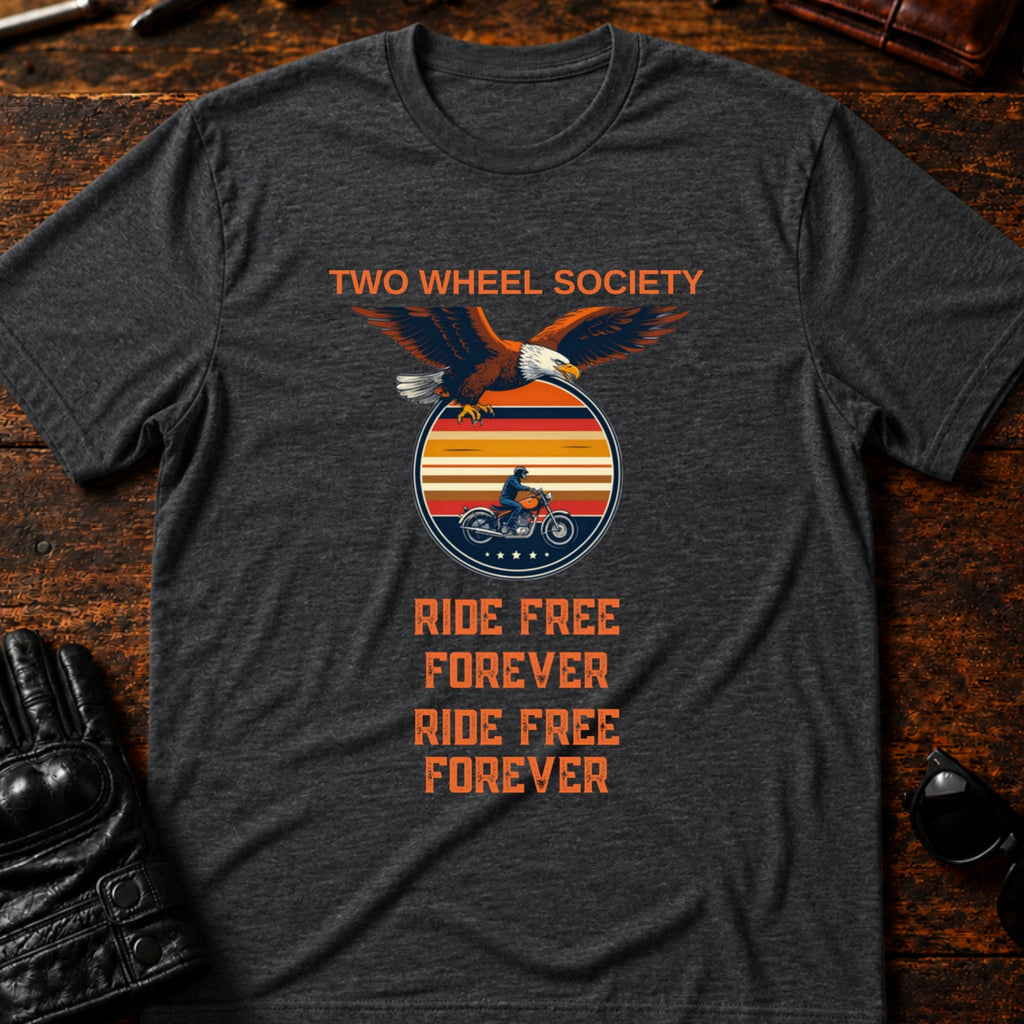 Ride Free Forever T-Shirt - mockup 8 dark heather