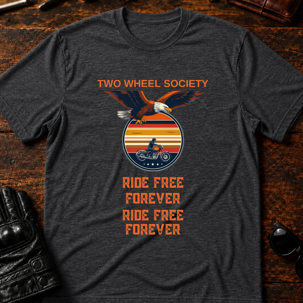 Ride Free Forever T-Shirt, dark heather