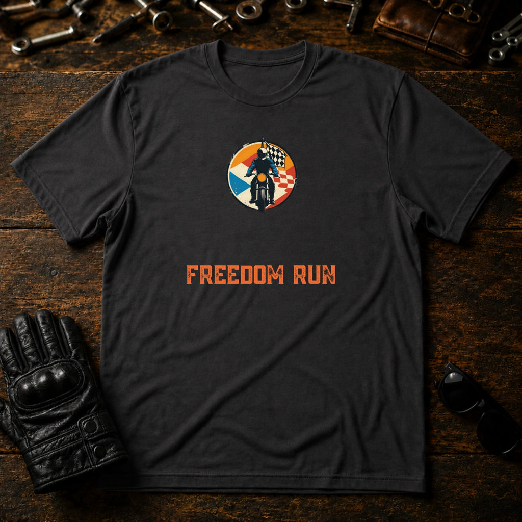 Solo Rider Badge T-Shirt - mockup 3 charcoal