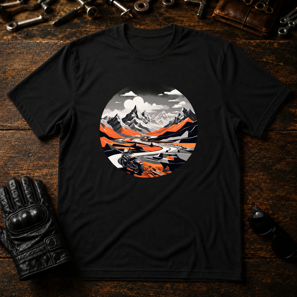 Mountain Pass Ride T-Shirt - mockup 1 black