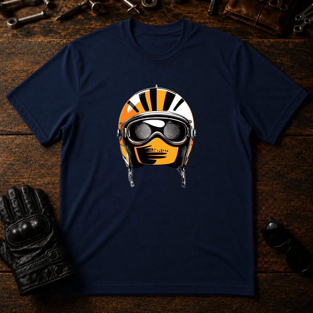 Morning Ride Vibes T-Shirt - mockup 5 navy