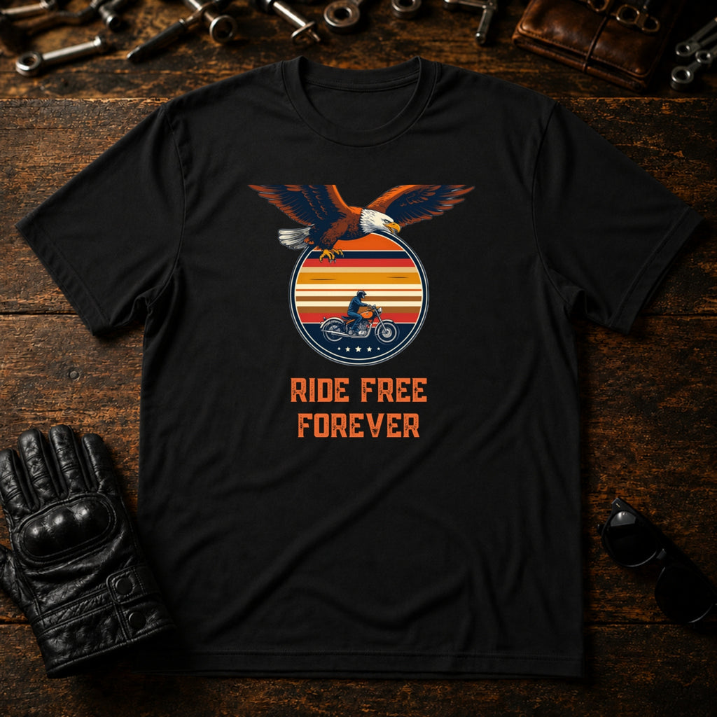 Ride Free Forever T-Shirt - mockup 1 black