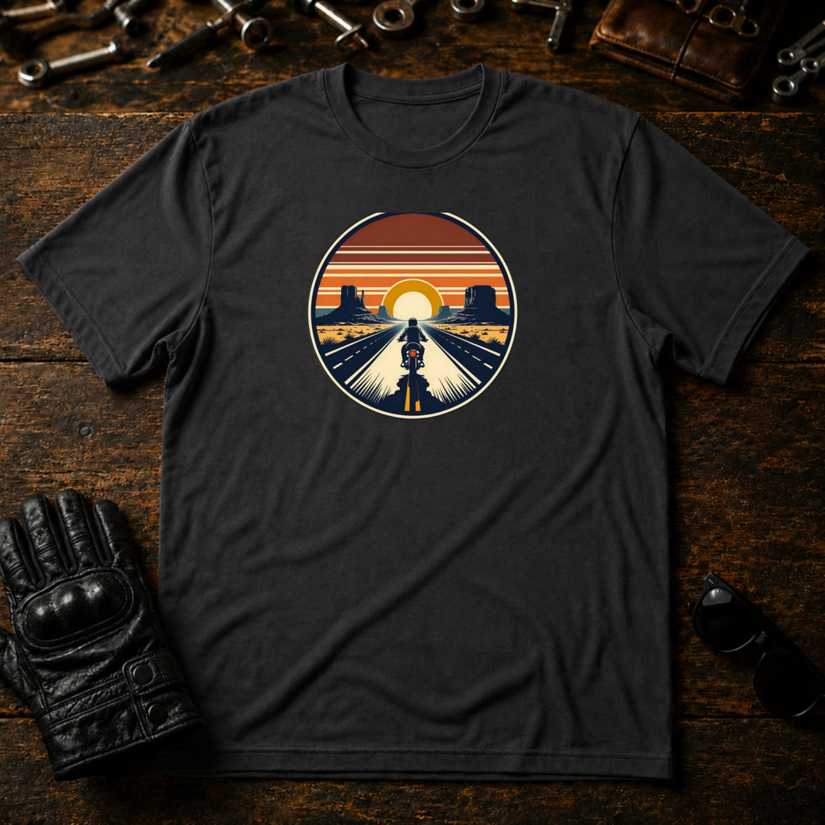 Open Road Freedom T-Shirt - mockup 3 charcoal