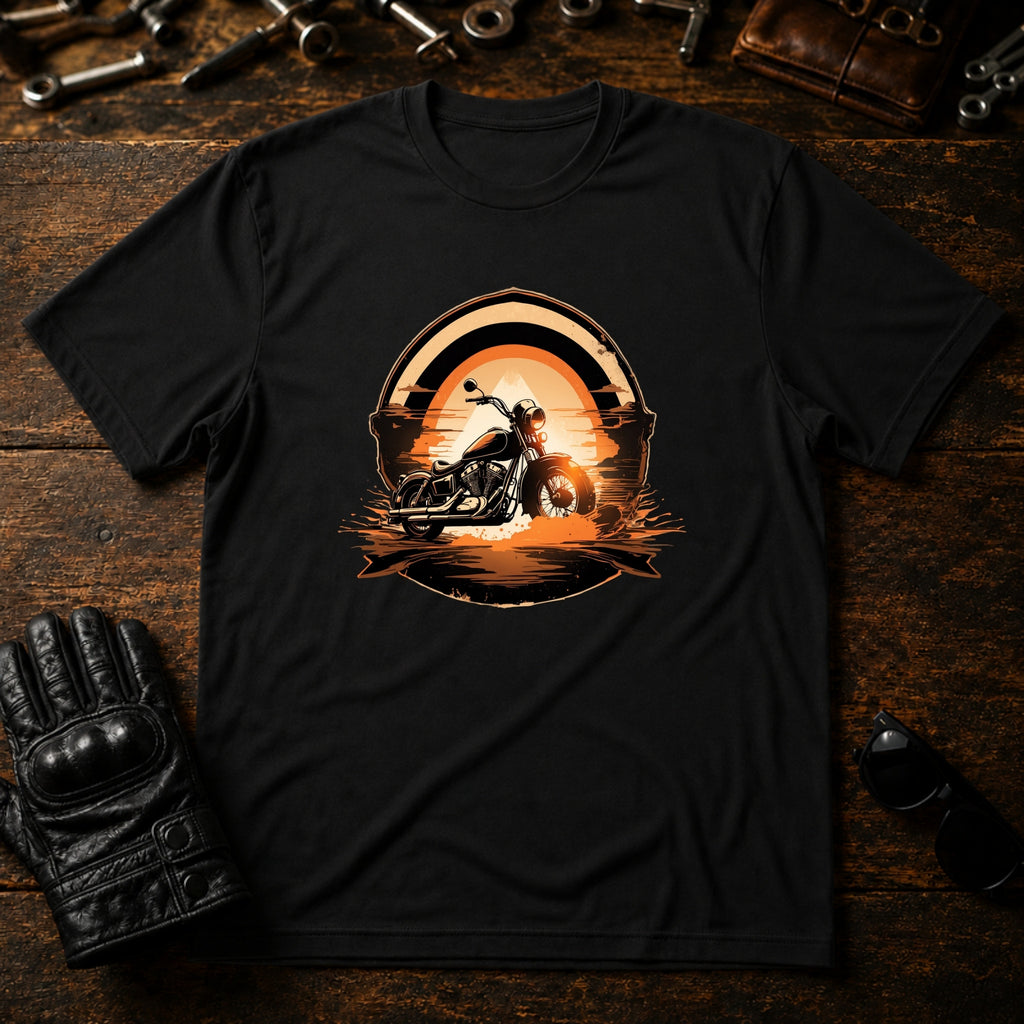 Sunrise Coffee Cruiser T-Shirt - mockup 1 black