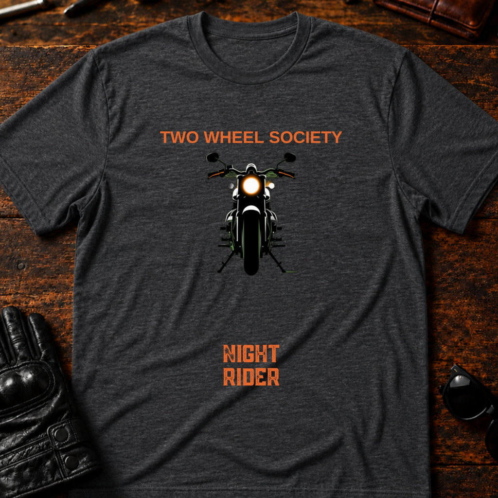 Night Rider Emblem T-Shirt - mockup 8 dark heather