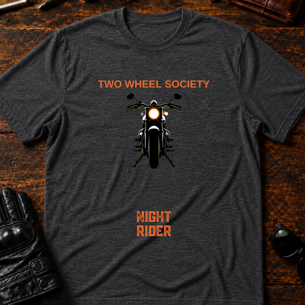 Night Rider Emblem T-Shirt, dark heather