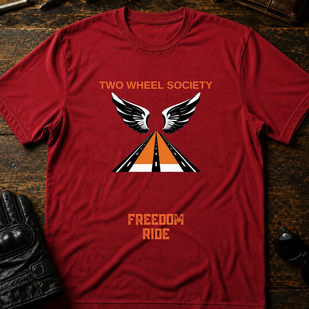 Freedom Ride Icon T-Shirt - mockup 7 cardinal red