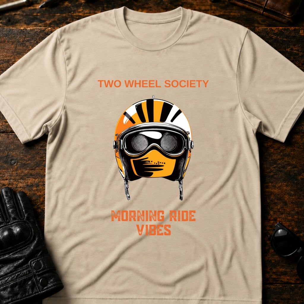 Morning Ride Vibes T-Shirt - mockup 6 sand