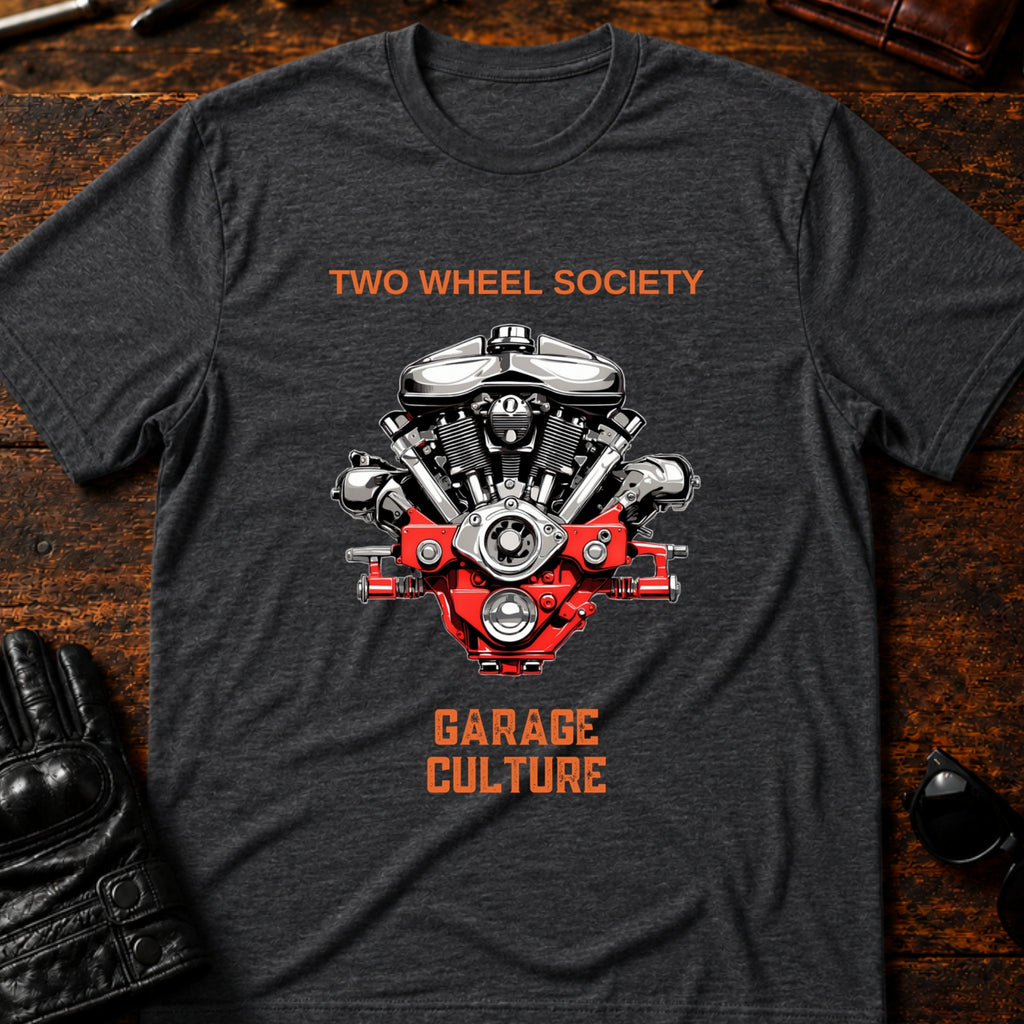 Garage Culture Vintage Art T-Shirt - mockup 8 dark heather