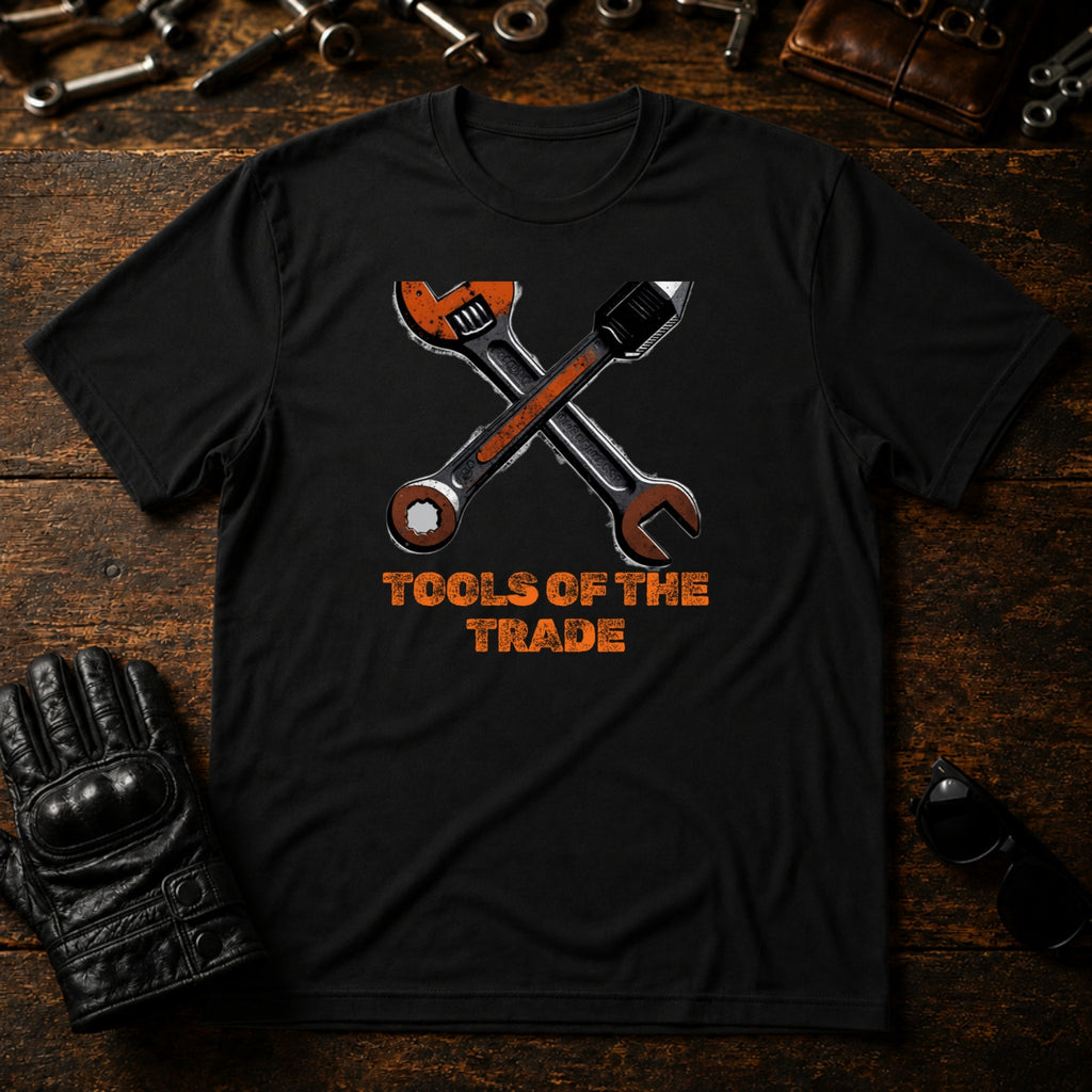 Grease Monkey Wrench T-Shirt - mockup 1 black