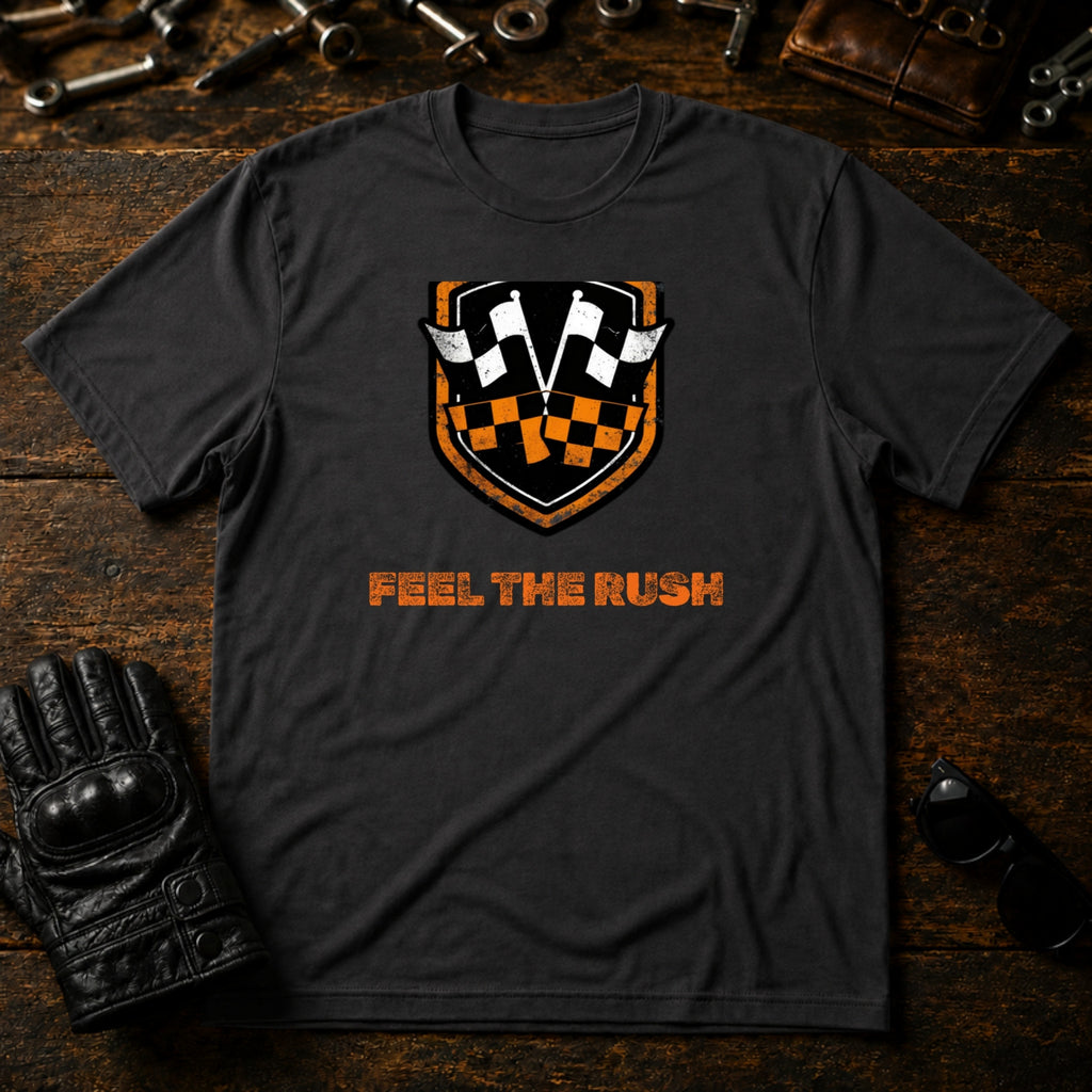 Speedway Spirit Badge T-Shirt - mockup 3 charcoal