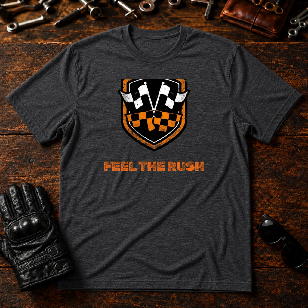 Speedway Spirit Badge T-Shirt - mockup 8 dark heather