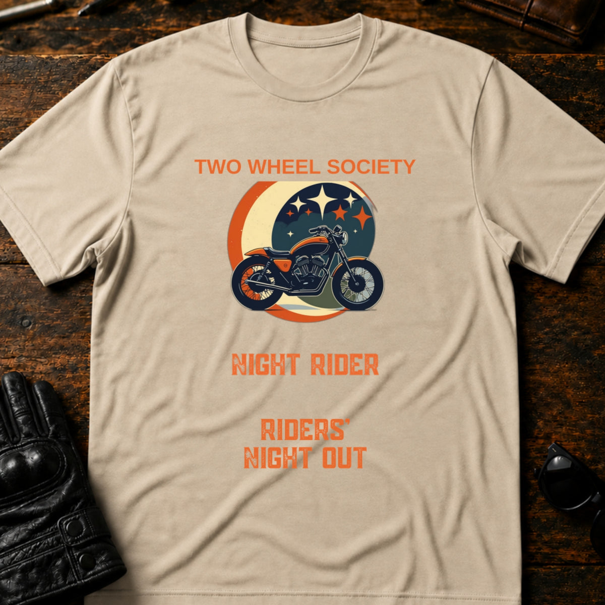 Riders Night Out T-Shirt, sand