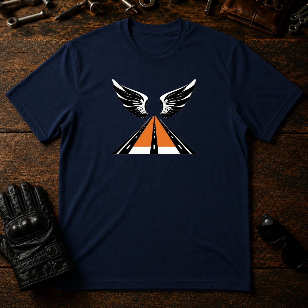 Freedom Ride Icon T-Shirt - mockup 5 navy