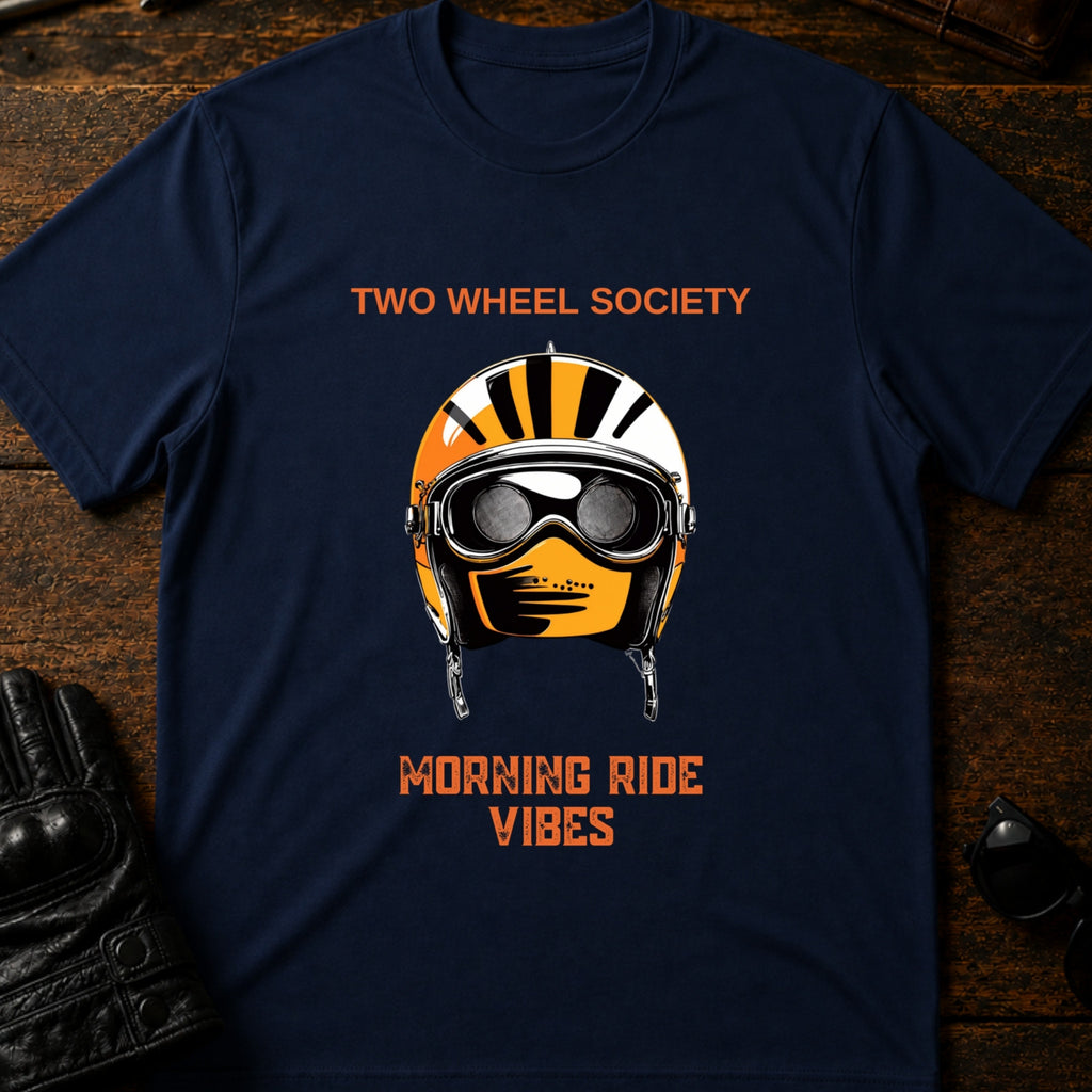 Morning Ride Vibes T-Shirt - mockup 5 navy