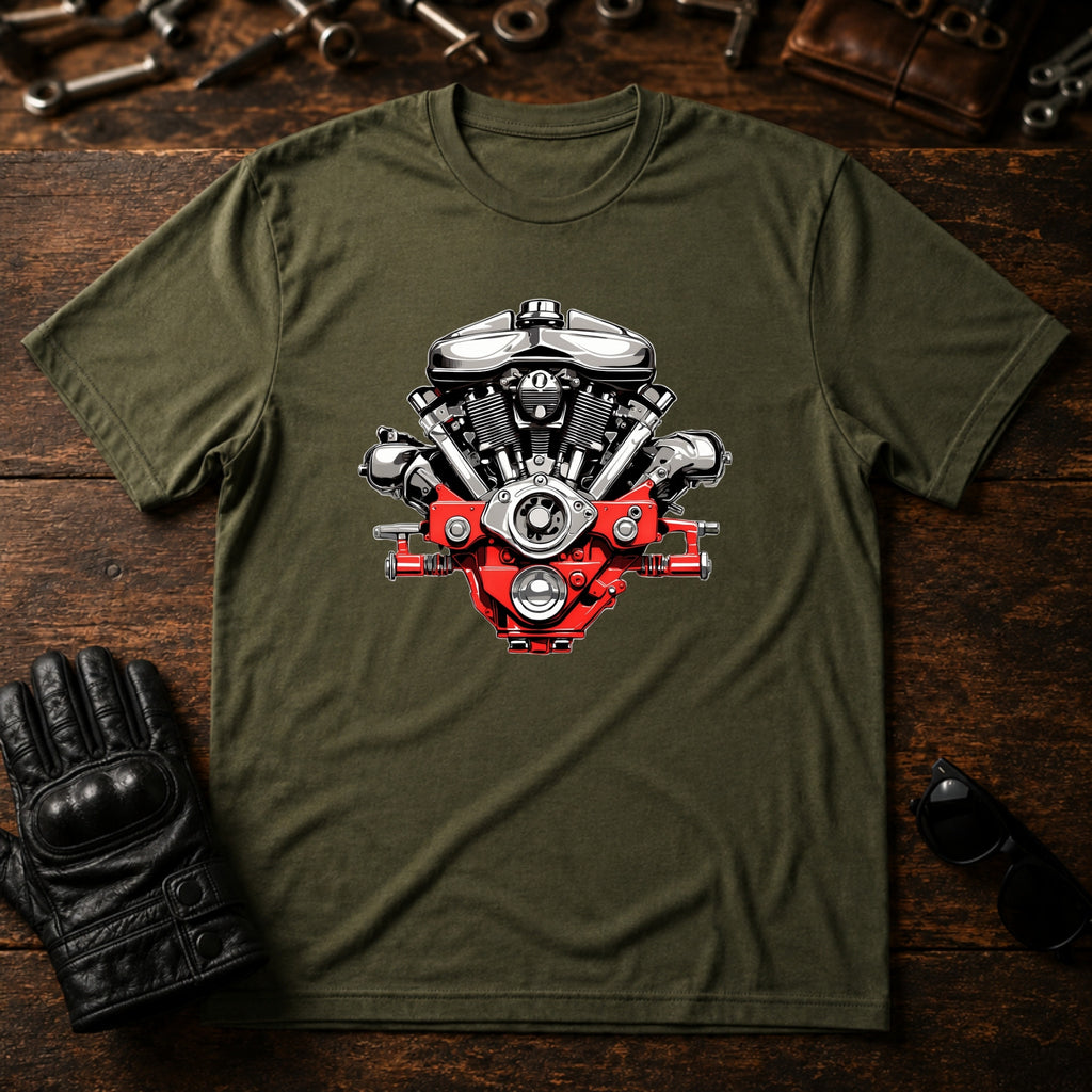 Garage Culture Vintage Art T-Shirt - mockup 2 military green