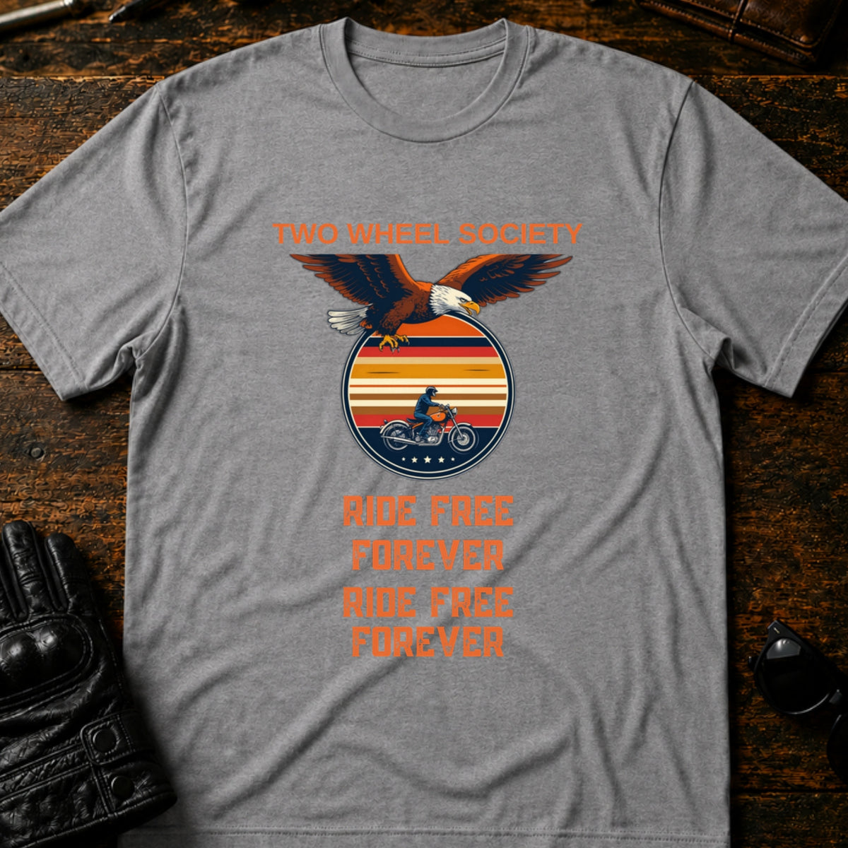 Ride Free Forever T-Shirt, sport gray