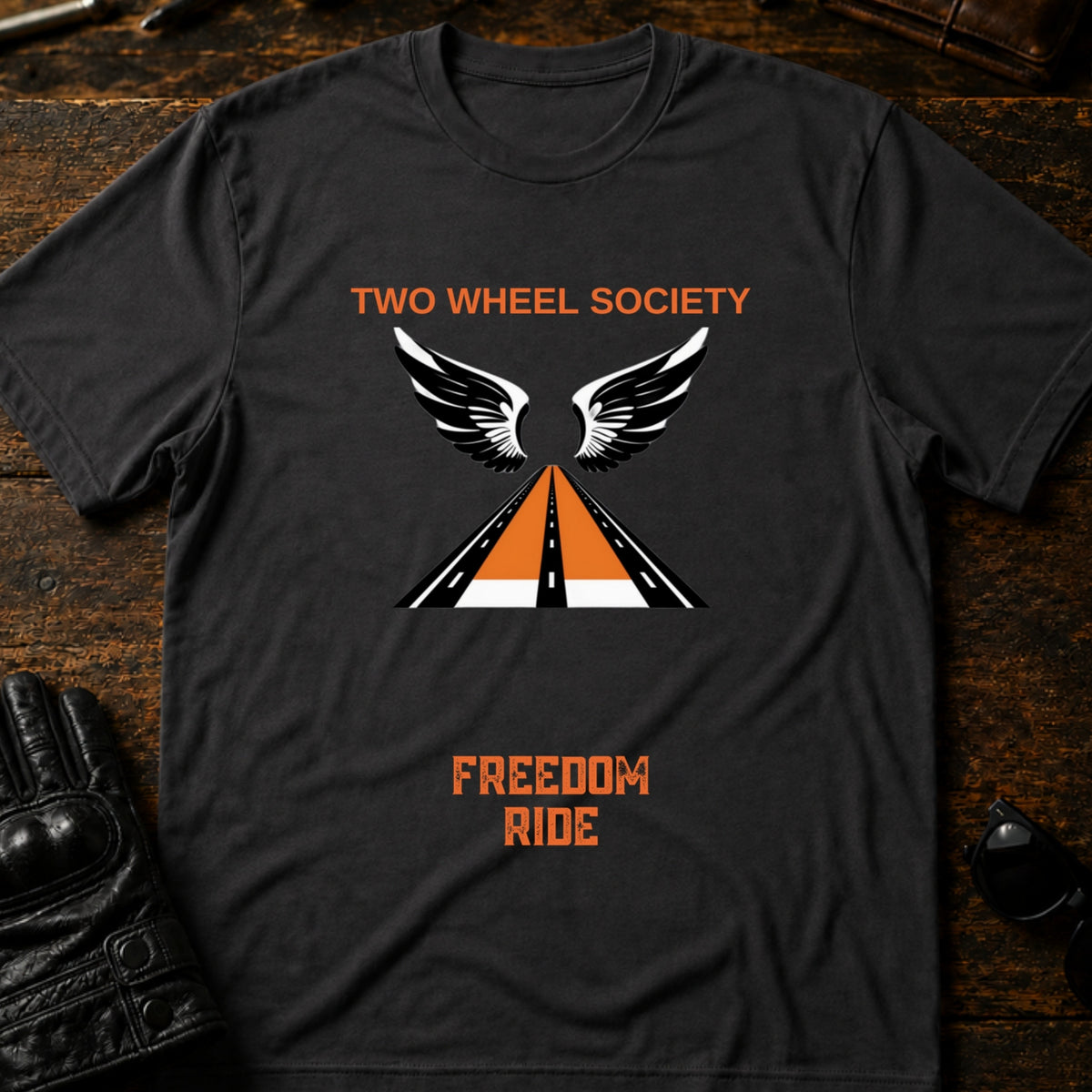 Freedom Ride Icon T-Shirt, charcoal