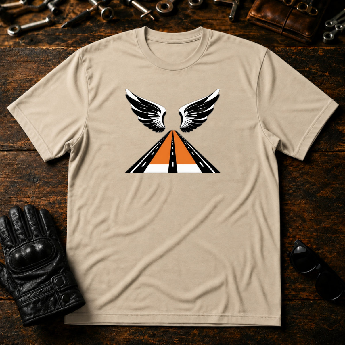 Freedom Ride Icon T-Shirt - mockup 6 sand