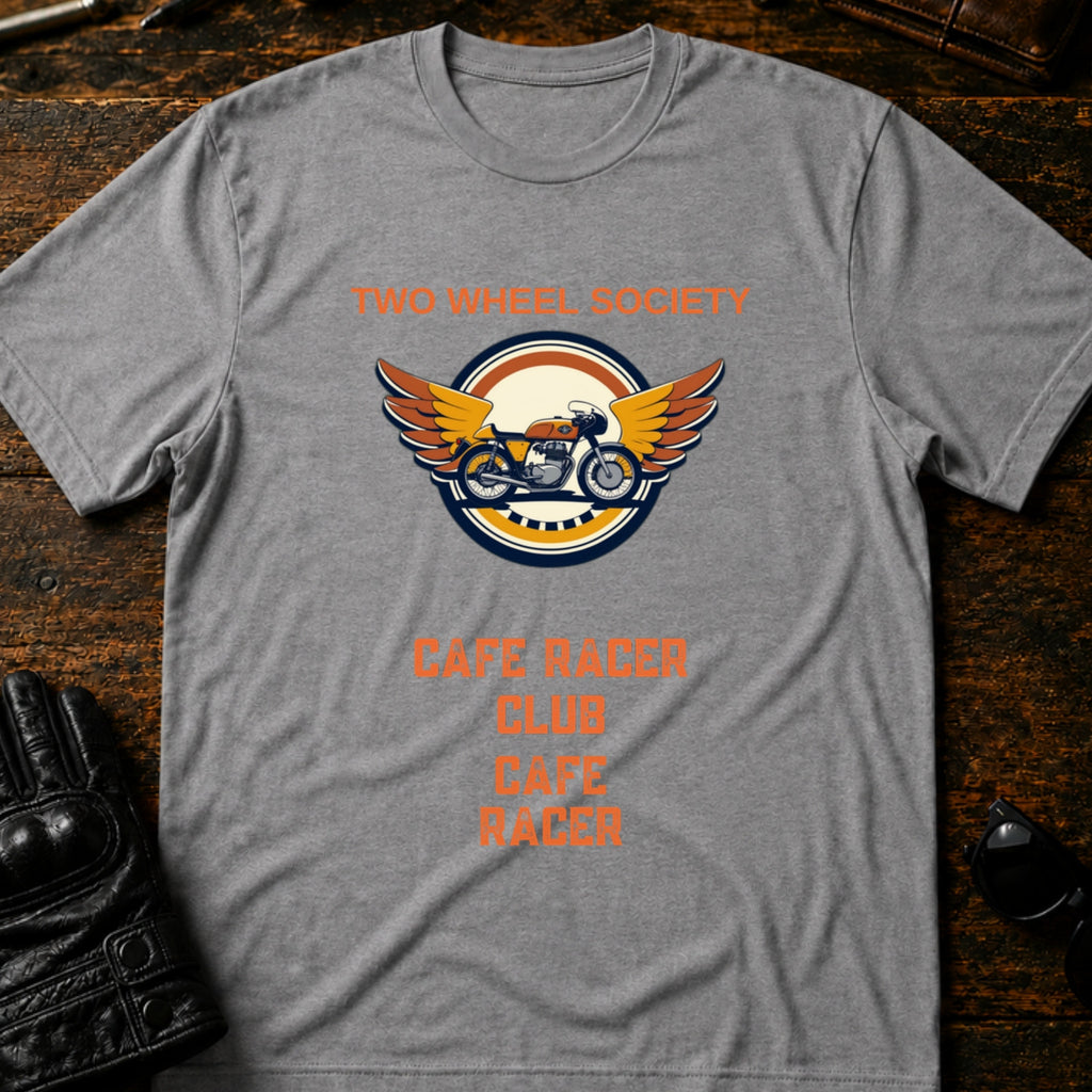 Cafe Racer Emblem T-Shirt - mockup 4 sport gray