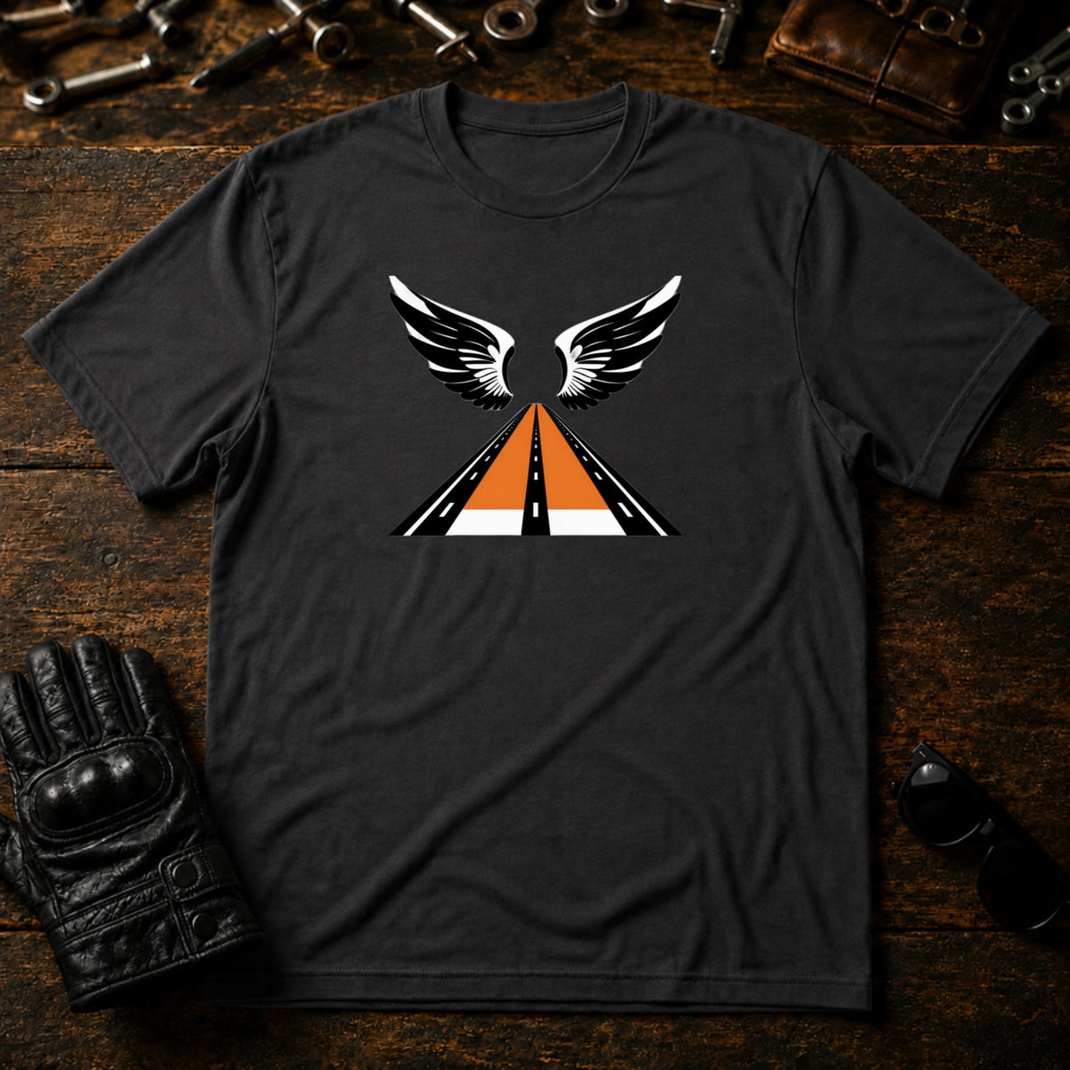 Freedom Ride Icon T-Shirt - mockup 3 charcoal