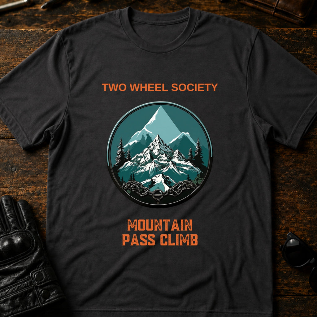 Mountain Pass Climb T-Shirt - mockup 3 charcoal