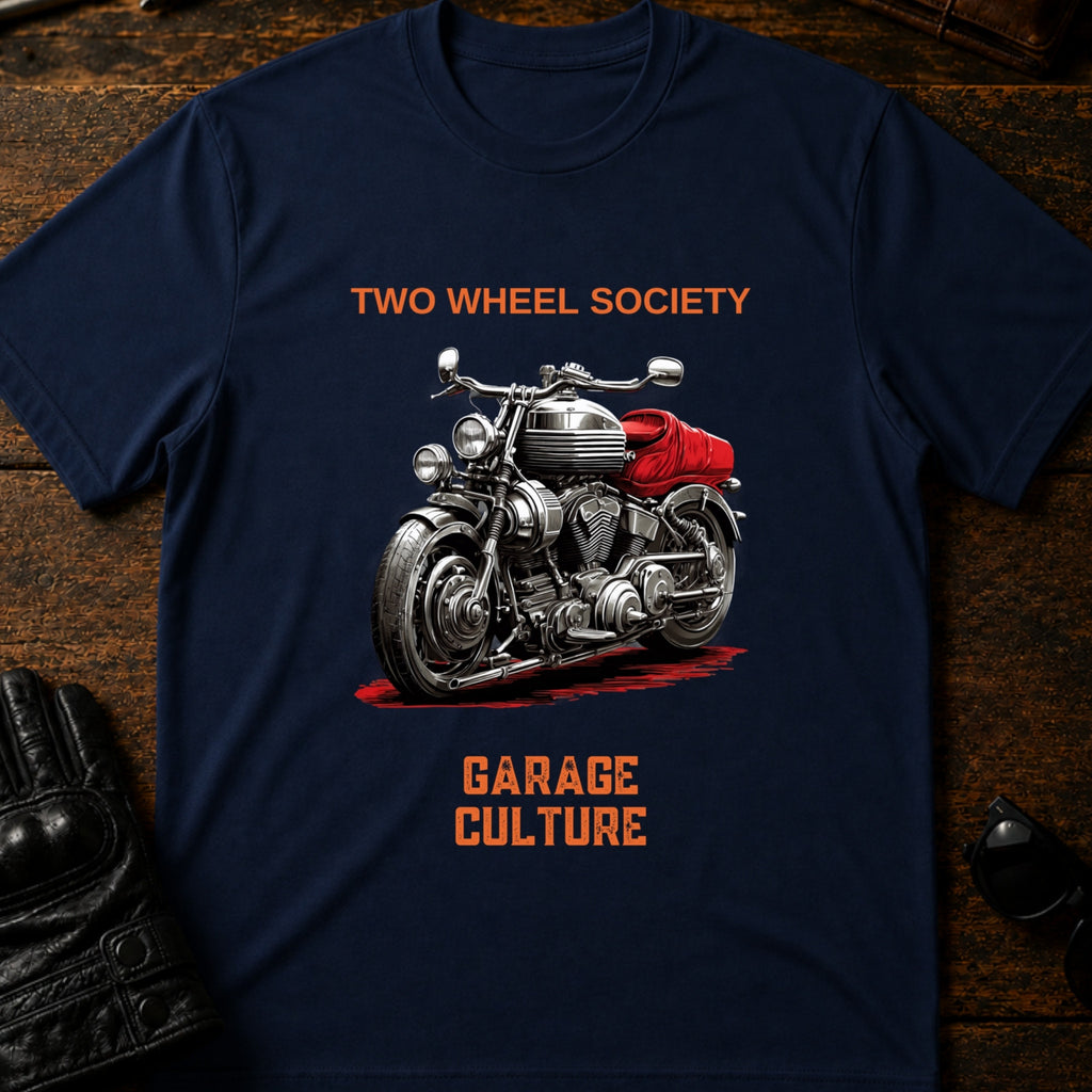 Garage Culture Vintage T-Shirt - mockup 5 navy