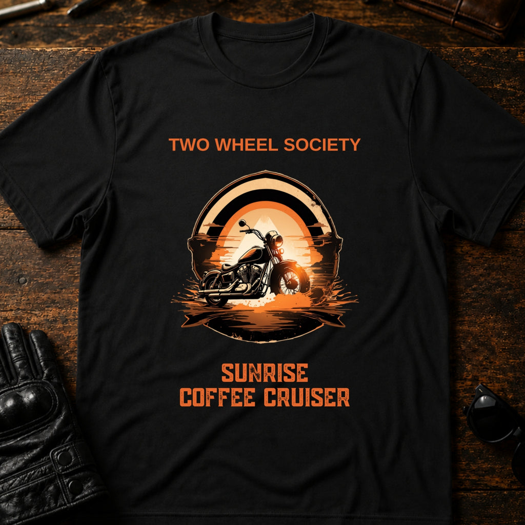 Sunrise Coffee Cruiser T-Shirt - mockup 1 black