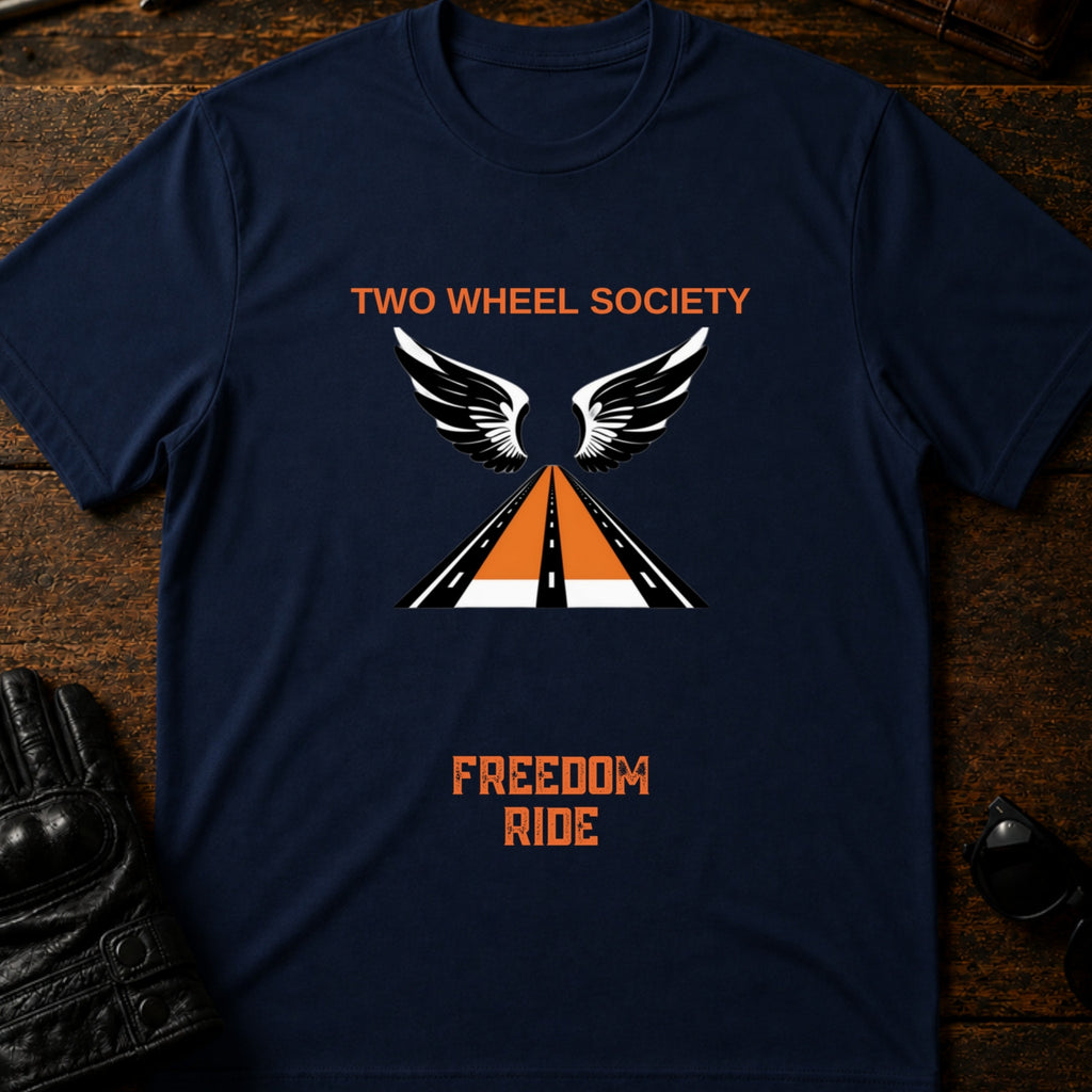 Freedom Ride Icon T-Shirt - mockup 5 navy