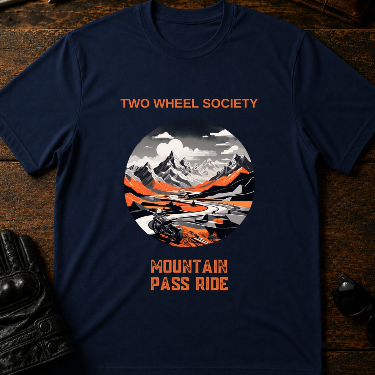 Mountain Pass Ride T-Shirt, navy