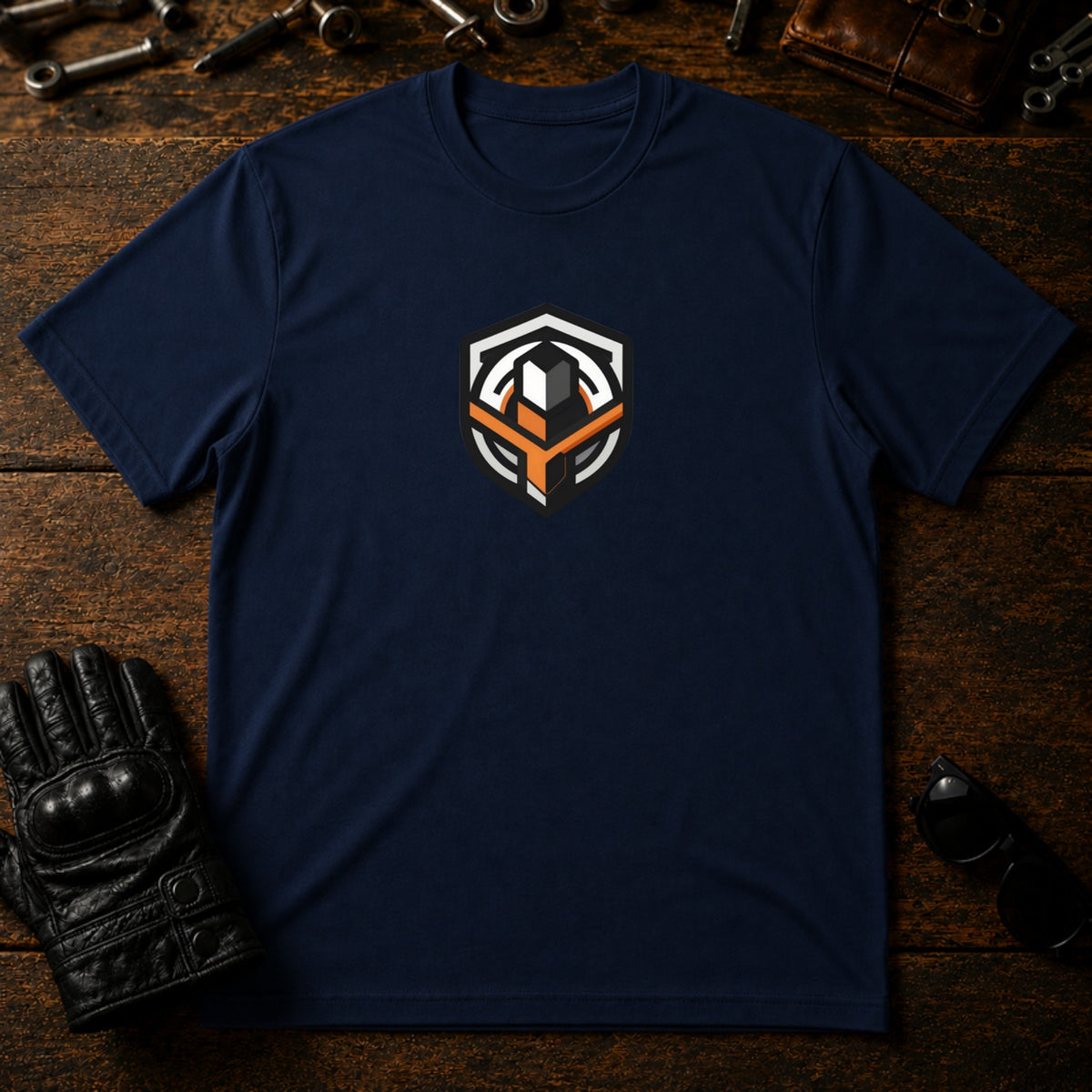 Brotherhood Emblem T-Shirt - mockup 5 navy