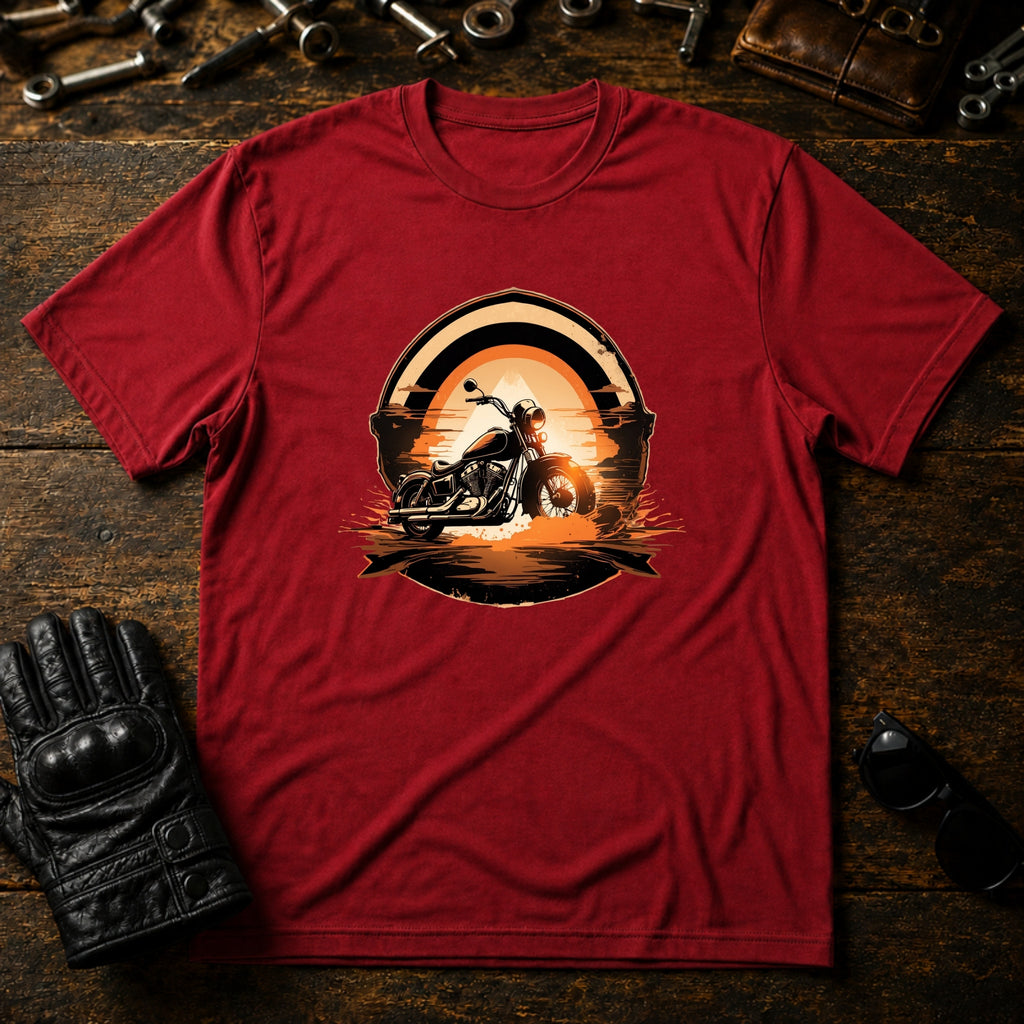 Sunrise Coffee Cruiser T-Shirt - mockup 7 cardinal red