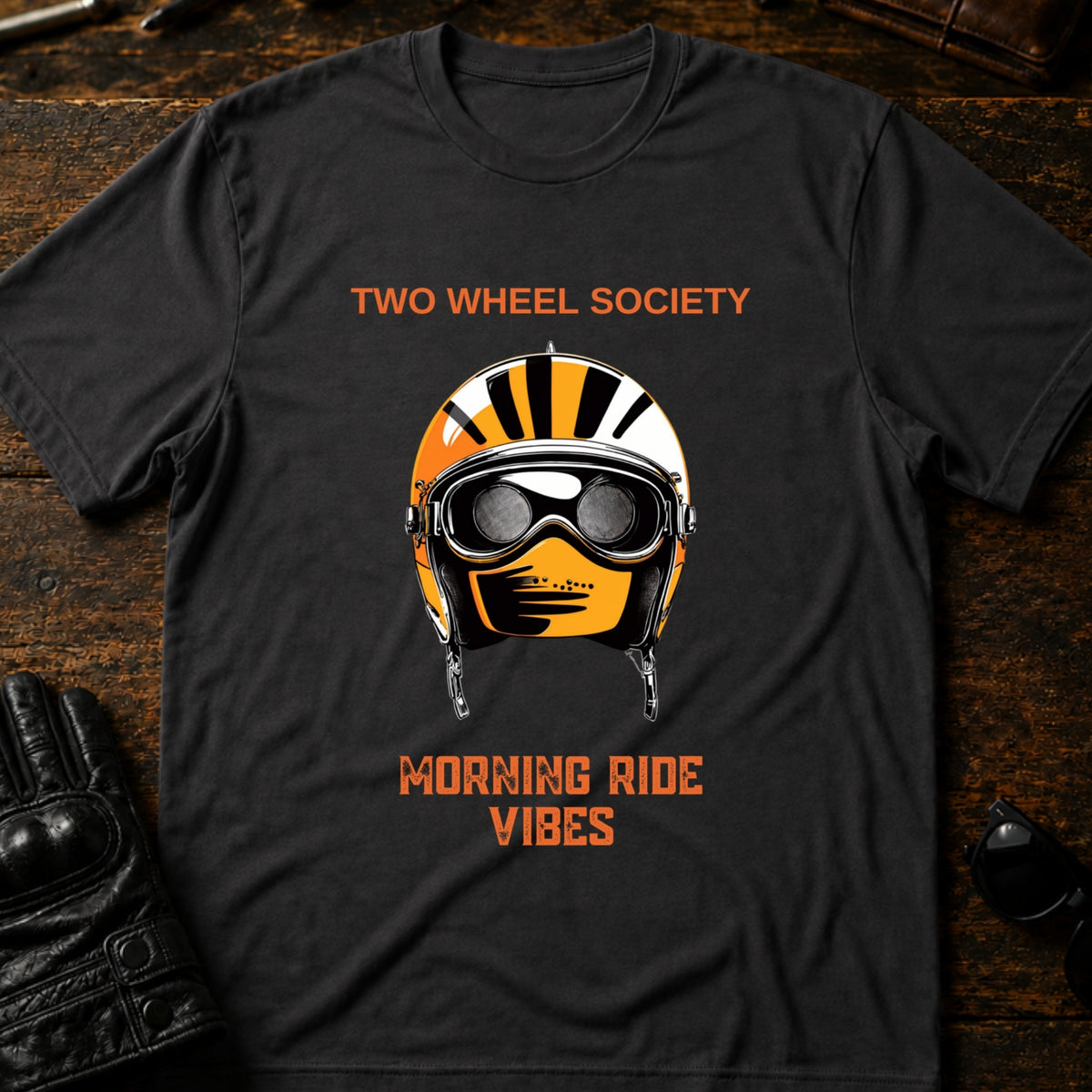 Morning Ride Vibes T-Shirt, charcoal