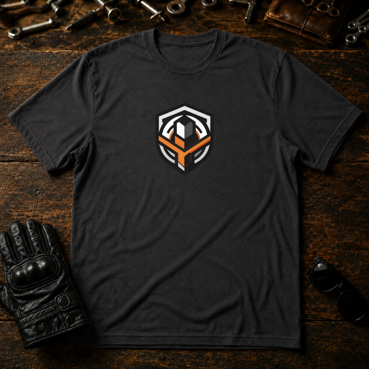 Brotherhood Emblem T-Shirt - mockup 3 charcoal
