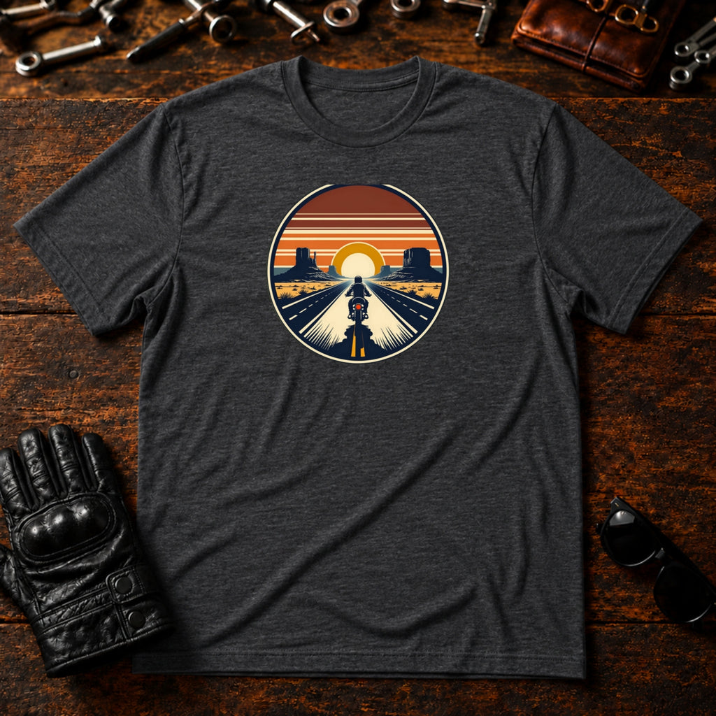Open Road Freedom T-Shirt - mockup 8 dark heather