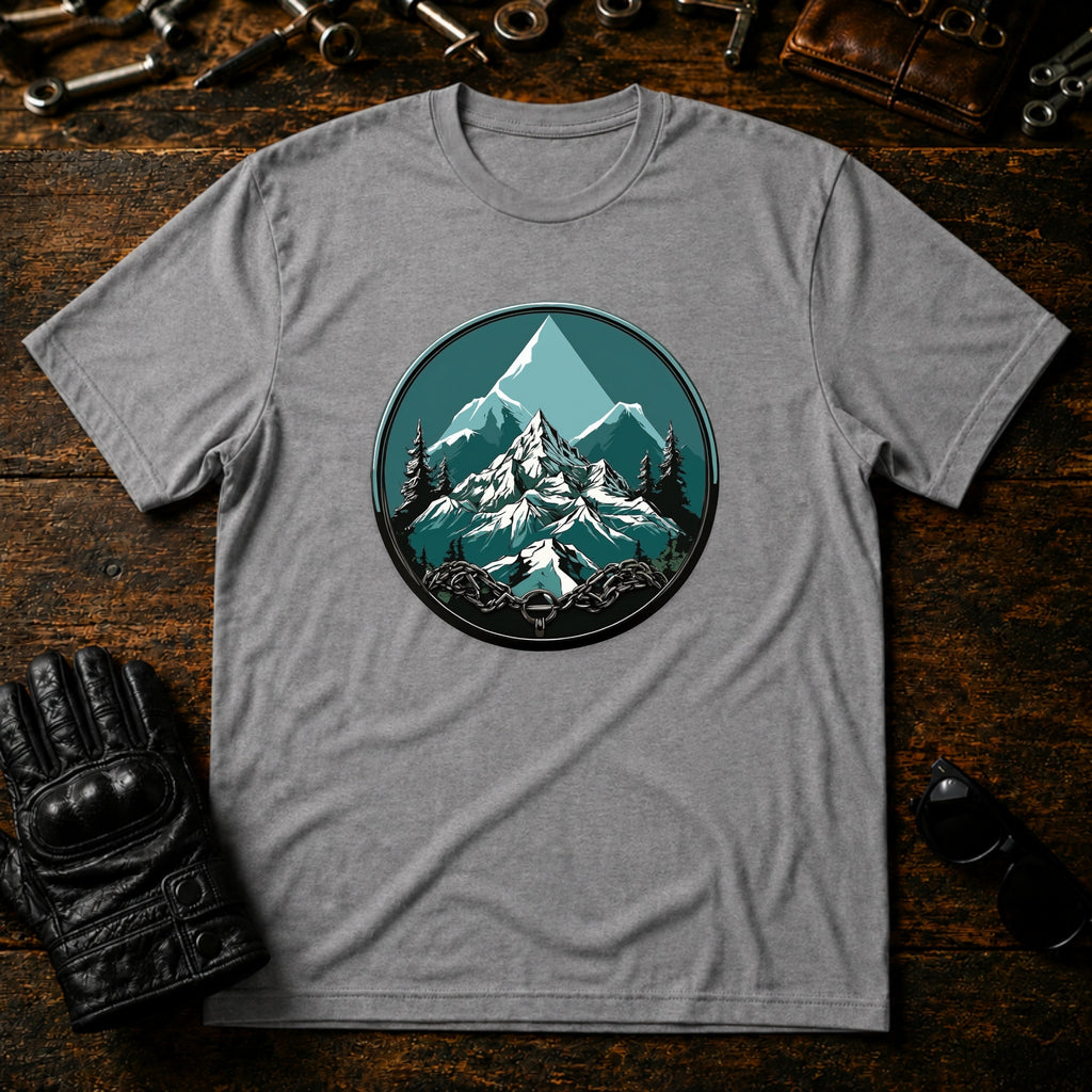 Mountain Pass Climb T-Shirt - mockup 4 sport gray
