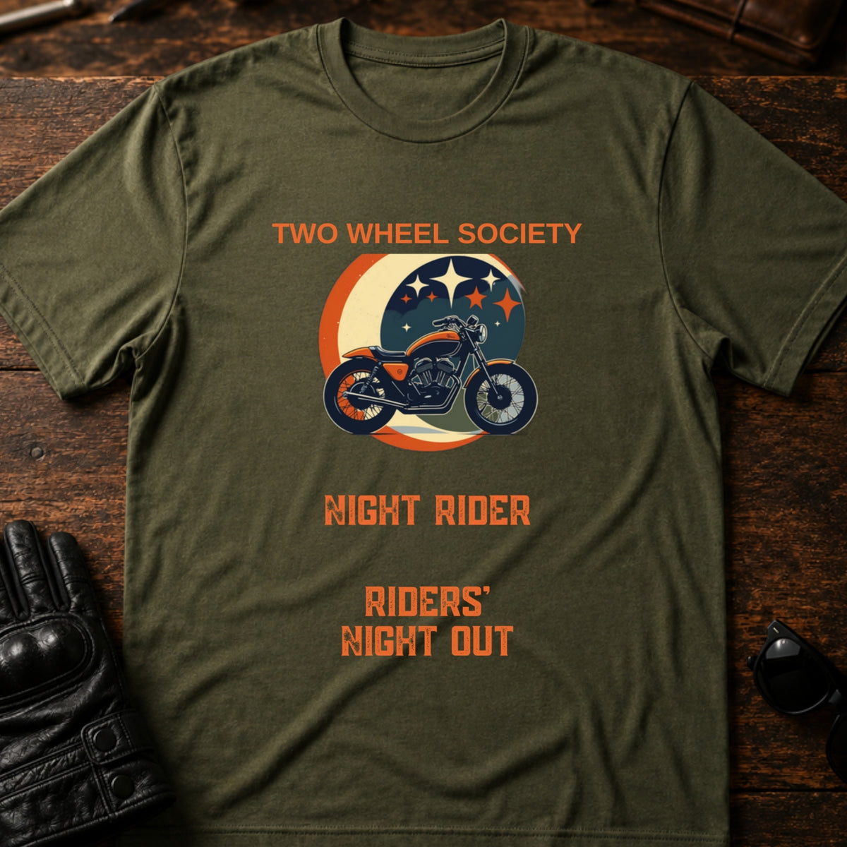 Riders Night Out T-Shirt, military green