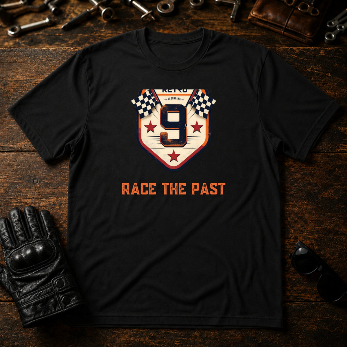 Speedway Legends Badge T-Shirt - mockup 1 black