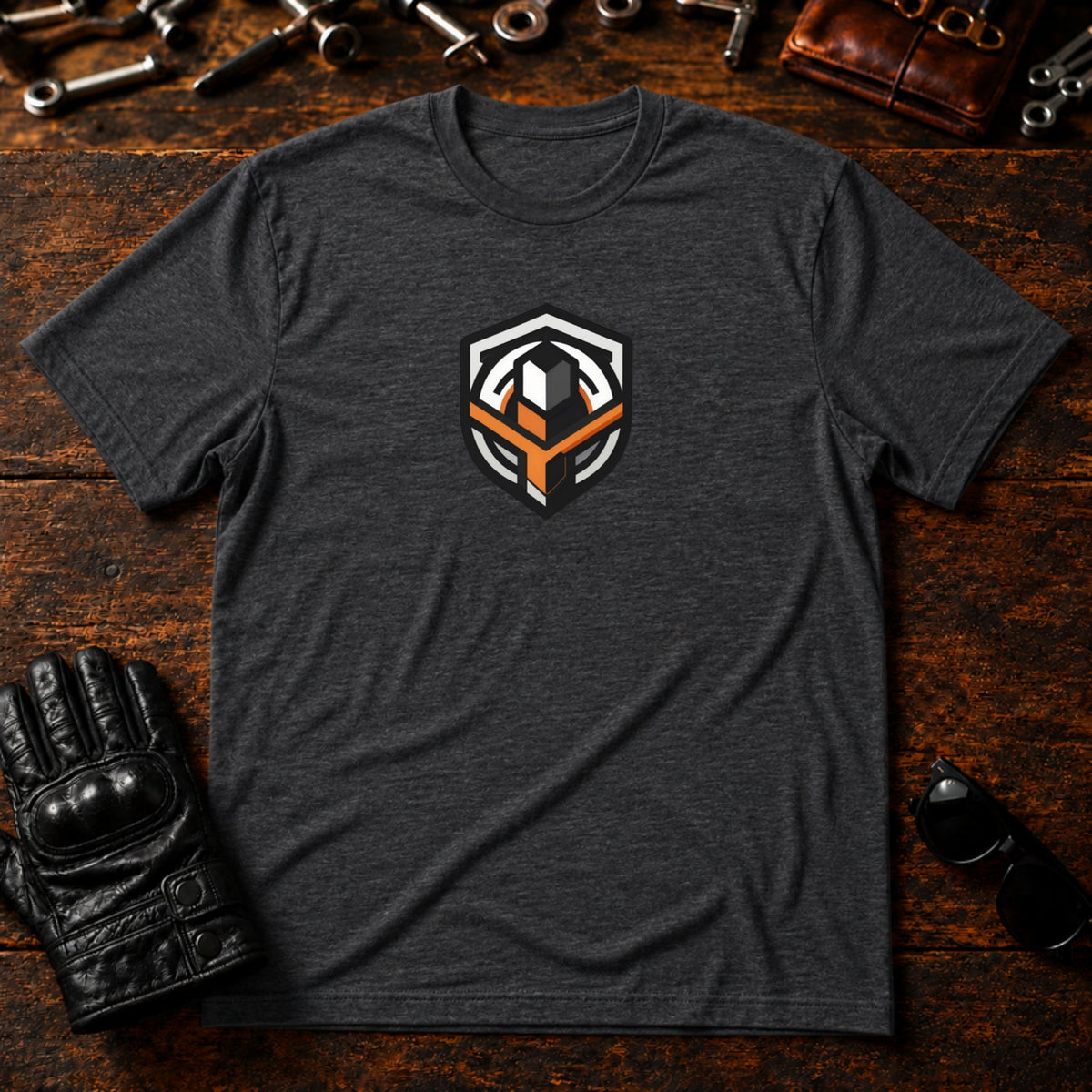 Brotherhood Emblem T-Shirt - mockup 8 dark heather