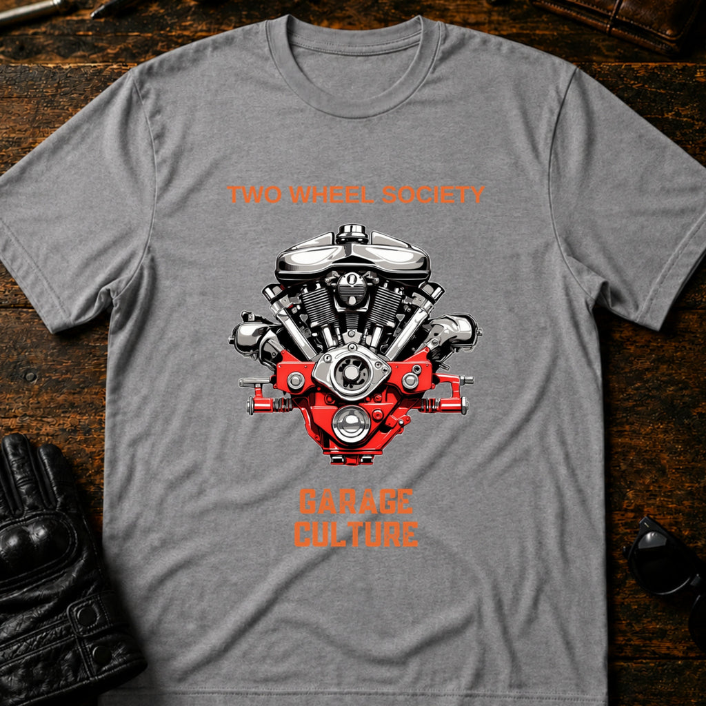 Garage Culture Vintage Art T-Shirt - mockup 4 sport gray