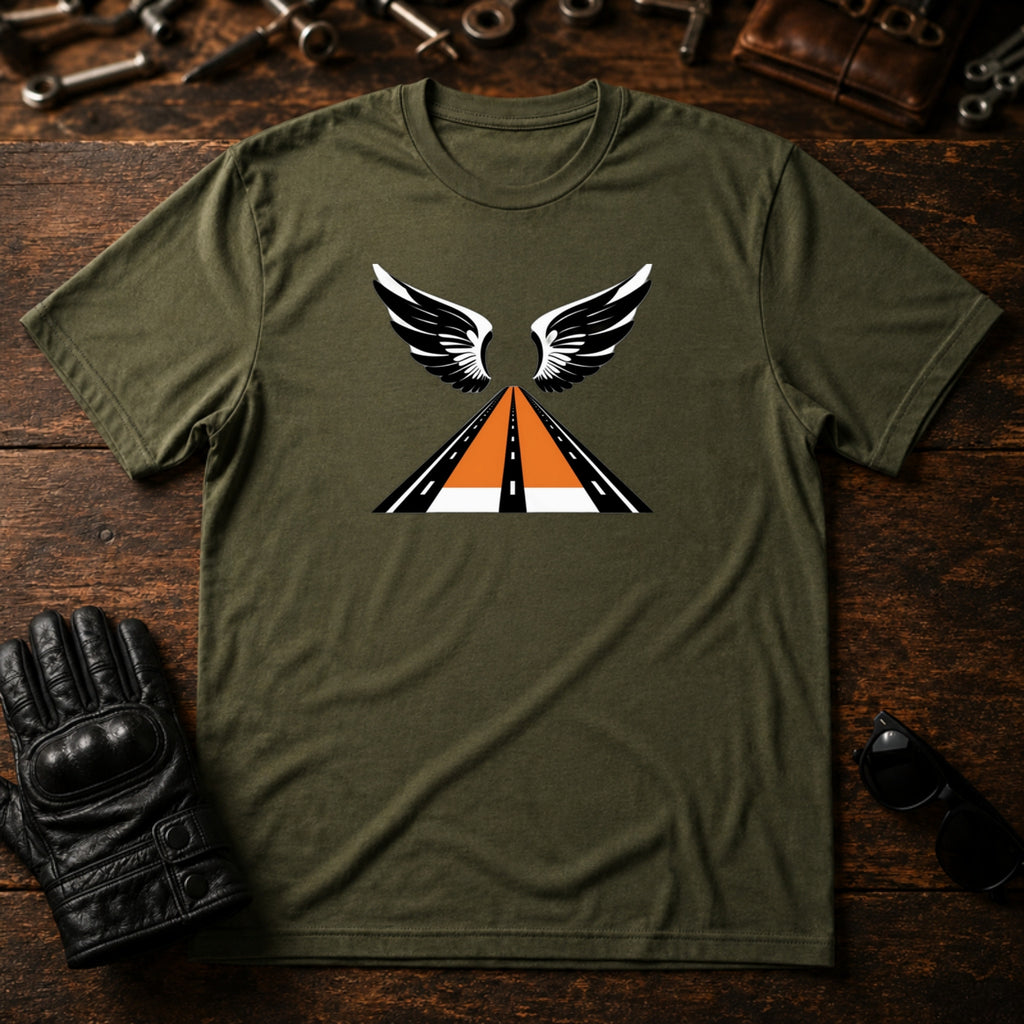 Freedom Ride Icon T-Shirt - mockup 2 military green