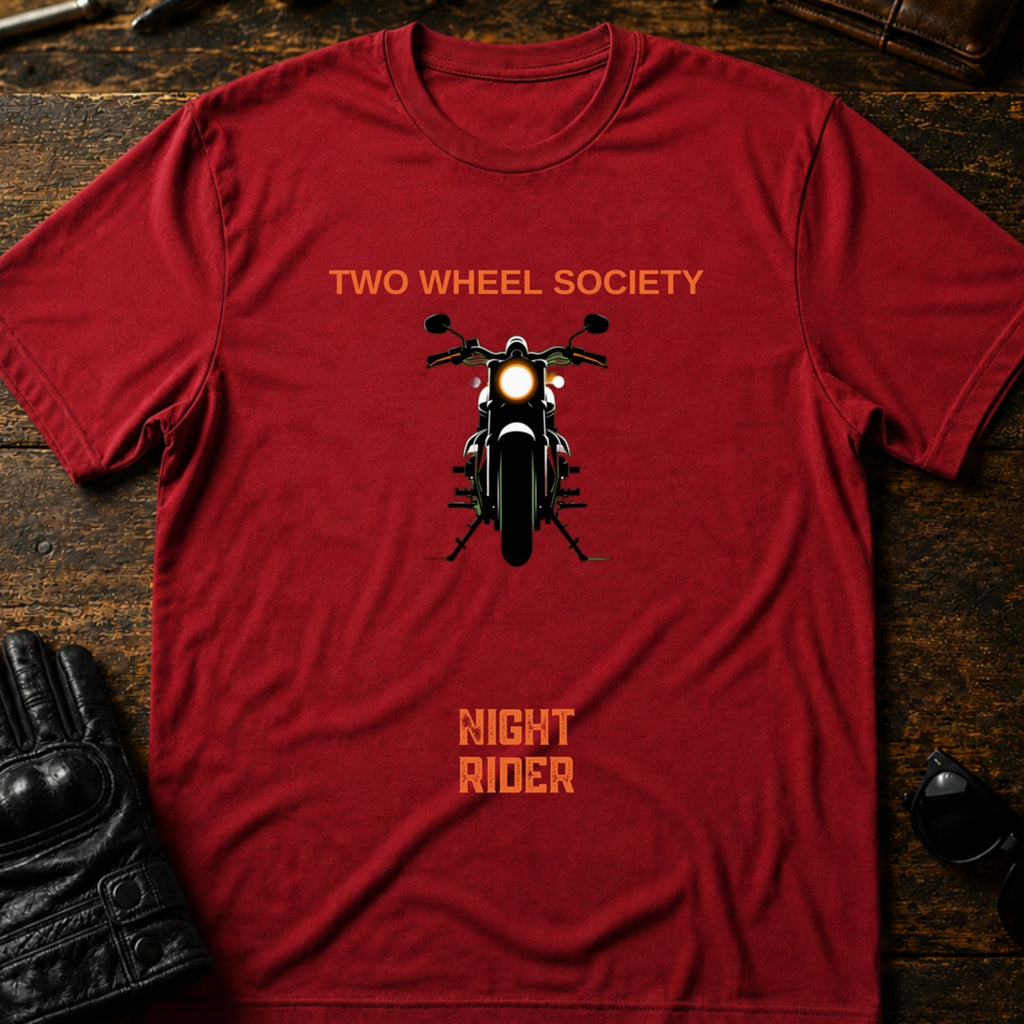 Night Rider Emblem T-Shirt - mockup 7 cardinal red