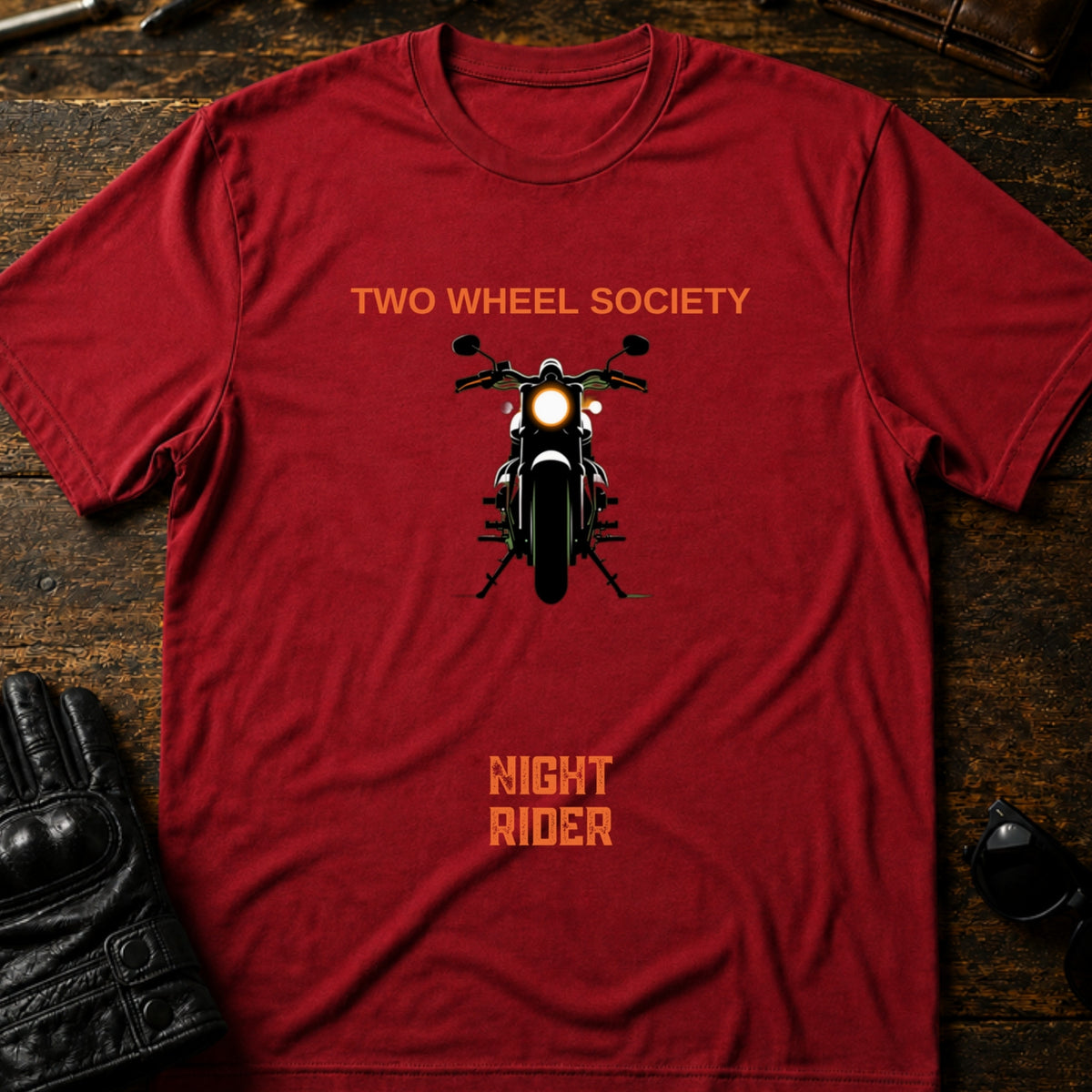 Night Rider Emblem T-Shirt, cardinal red
