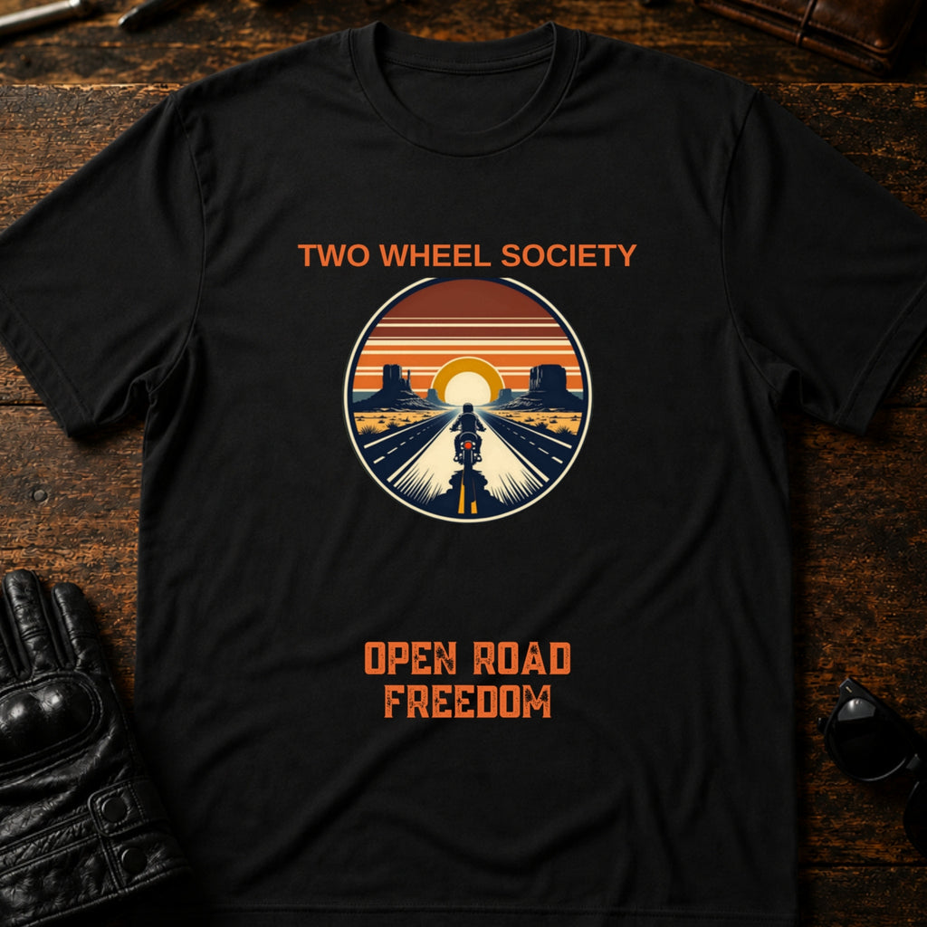 Open Road Freedom T-Shirt - mockup 1 black