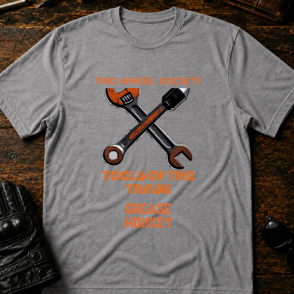 Grease Monkey Wrench T-Shirt - mockup 4 sport gray