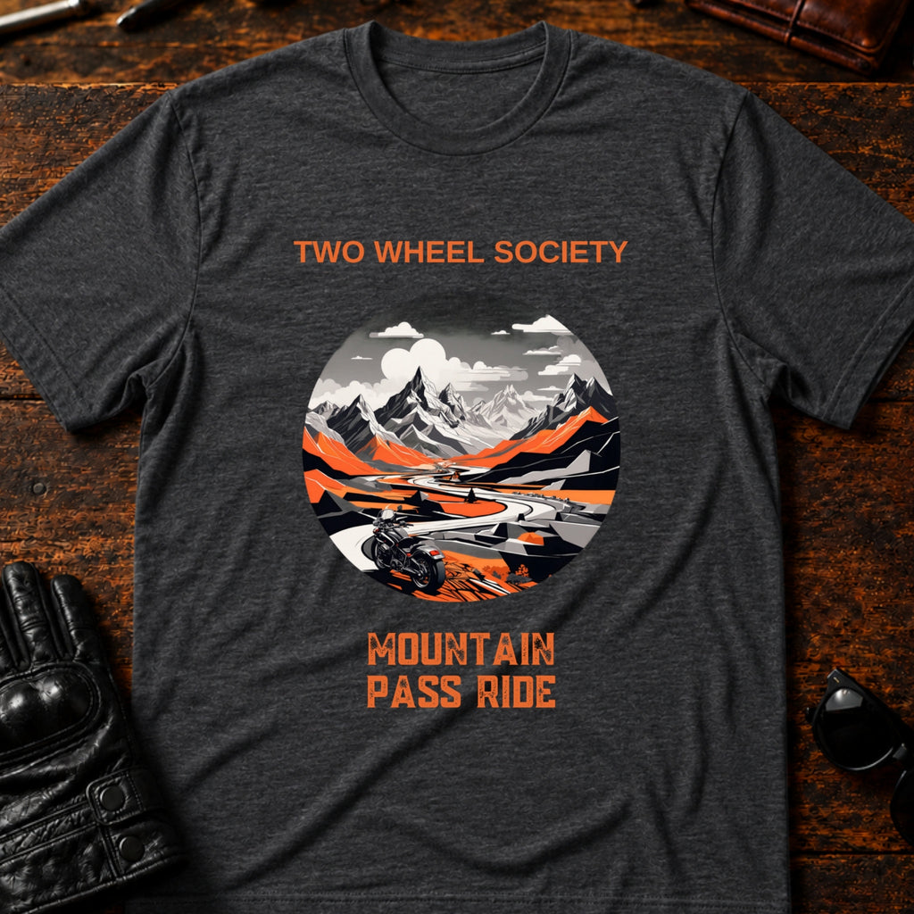 Mountain Pass Ride T-Shirt - mockup 8 dark heather